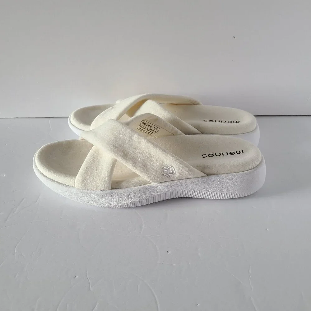 MERINOS WOMAN'S SANDAL NATURAL WHITE SIZE 10-- NWOT - Picture 8 of 10